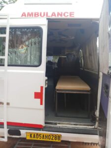 Oxygen fitted ambulance